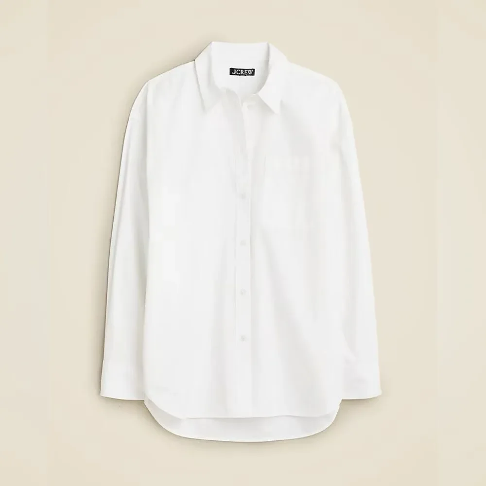 NWT J CREW Étienne oversized shirt in lightweight oxford in white - Picture 5 of 7